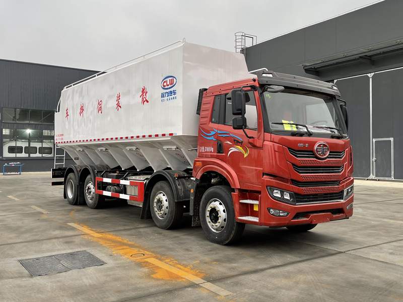 解放前四后六散裝飼料運(yùn)輸車